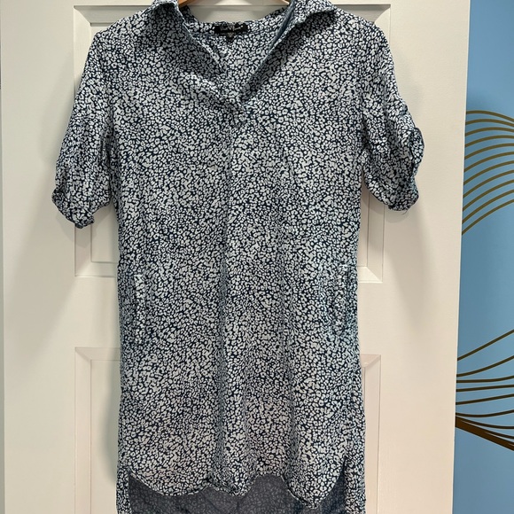 Velvet Heart Blue and White Floral Linen Dress - Picture 2 of 10